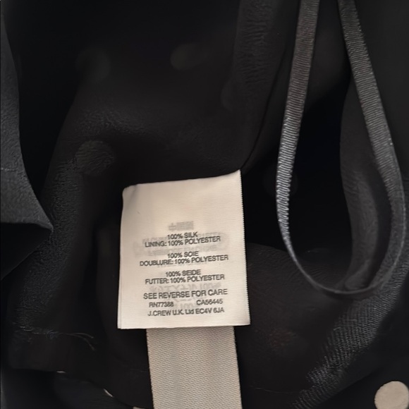 J. Crew One Shoulder Black and White Polka Dot Top, LIKE NEW 00 - Picture 6 of 6